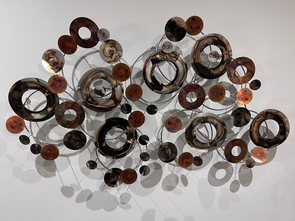 Curtis Jere Modern Circular Metal Wall Sculpture