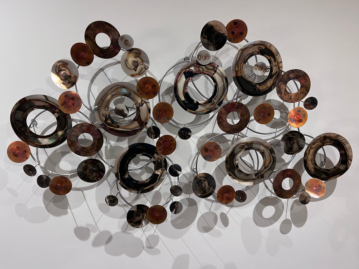 Curtis Jere Modern Circular Metal Wall Sculpture