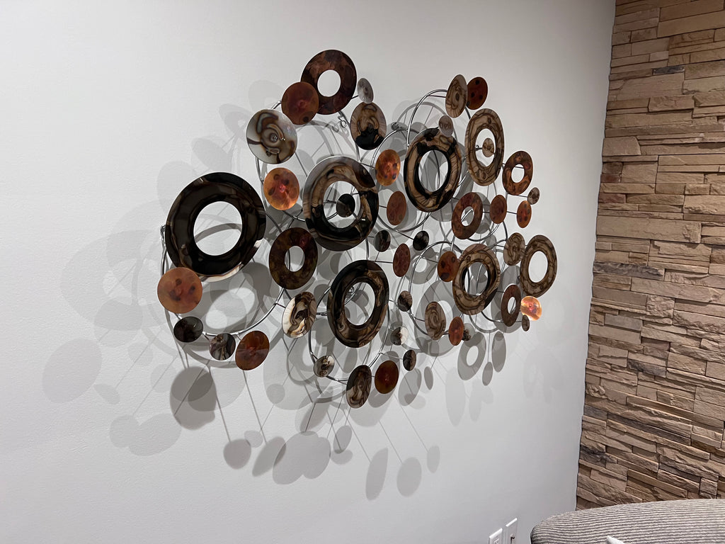 Curtis Jere Modern Circular Metal Wall Sculpture