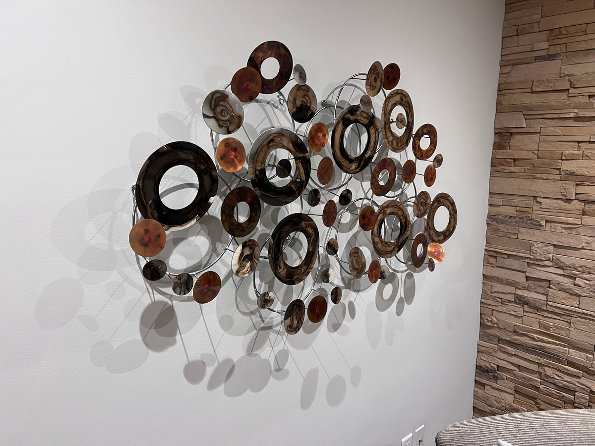 Curtis Jere Modern Circular Metal Wall Sculpture