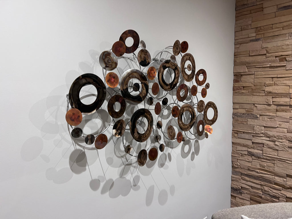 Curtis Jere Modern Circular Metal Wall Sculpture