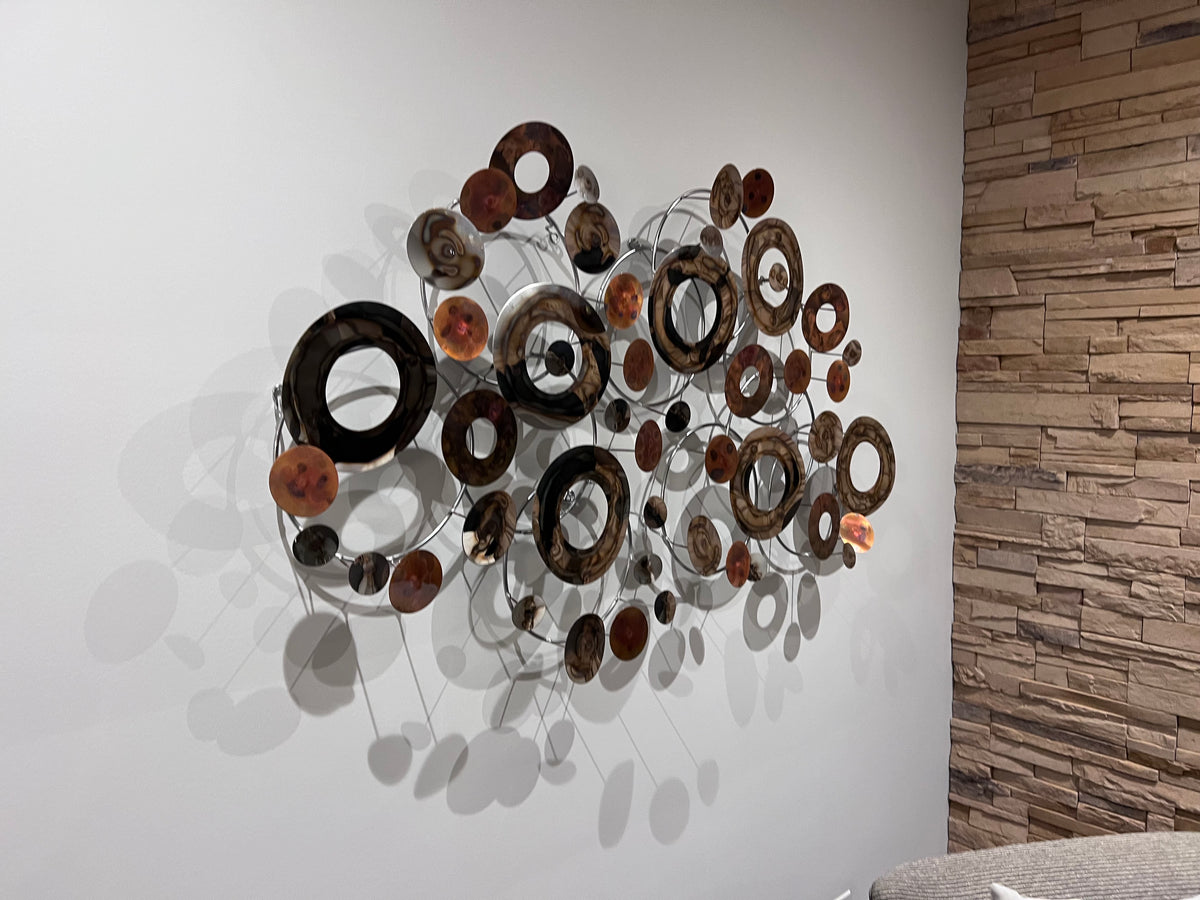 Curtis Jere Modern Circular Metal Wall Sculpture