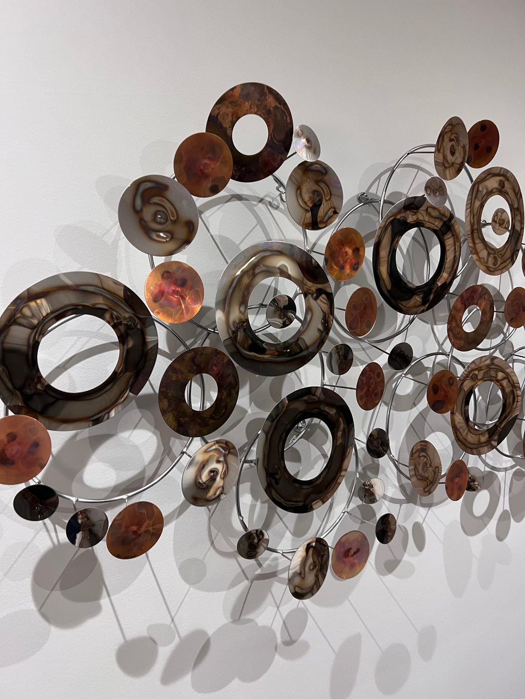 Curtis Jere Modern Circular Metal Wall Sculpture