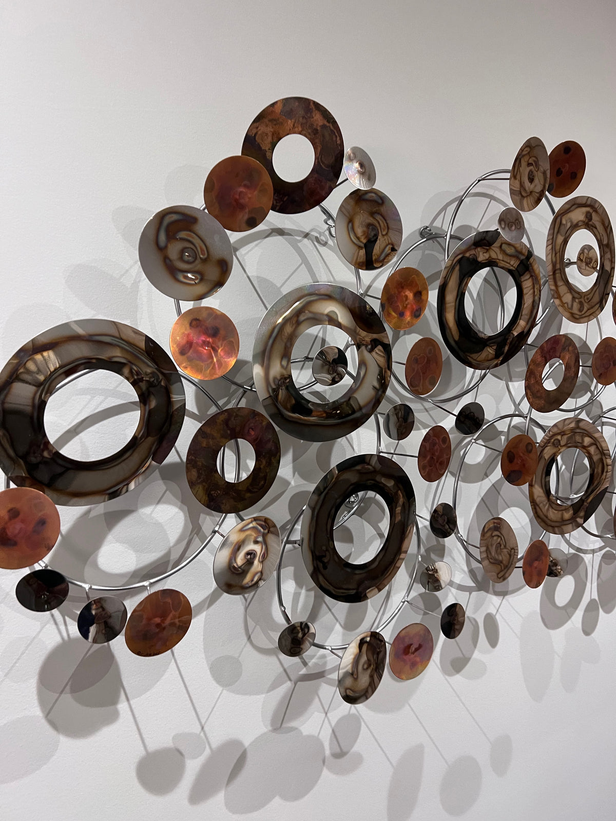 Curtis Jere Modern Circular Metal Wall Sculpture