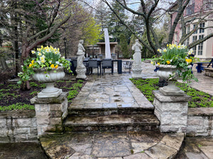Pair of Cement/Concrete Large Planters