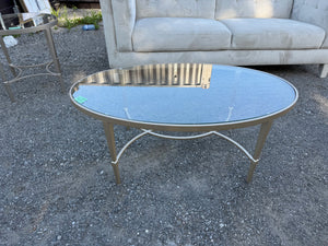 Oval Glass Coffee Table