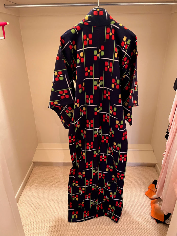 Women's Japanese Kimono Ikat- Unlined, Wool