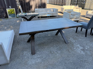 Dark Brown Wood Dining Table