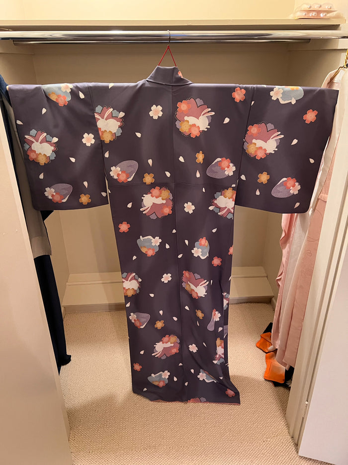 Women's Japanese Kimono- Synthetic, Lined, Casual