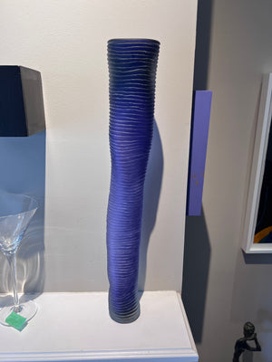 Brad Copping Purple Art Glass Incised Vessel