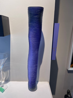 Brad Copping Purple Art Glass Incised Vessel- 21.5"