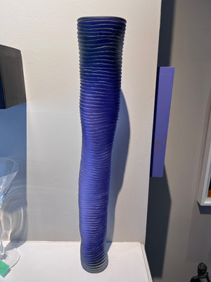 Brad Copping Purple Art Glass Incised Vessel- 21.5"