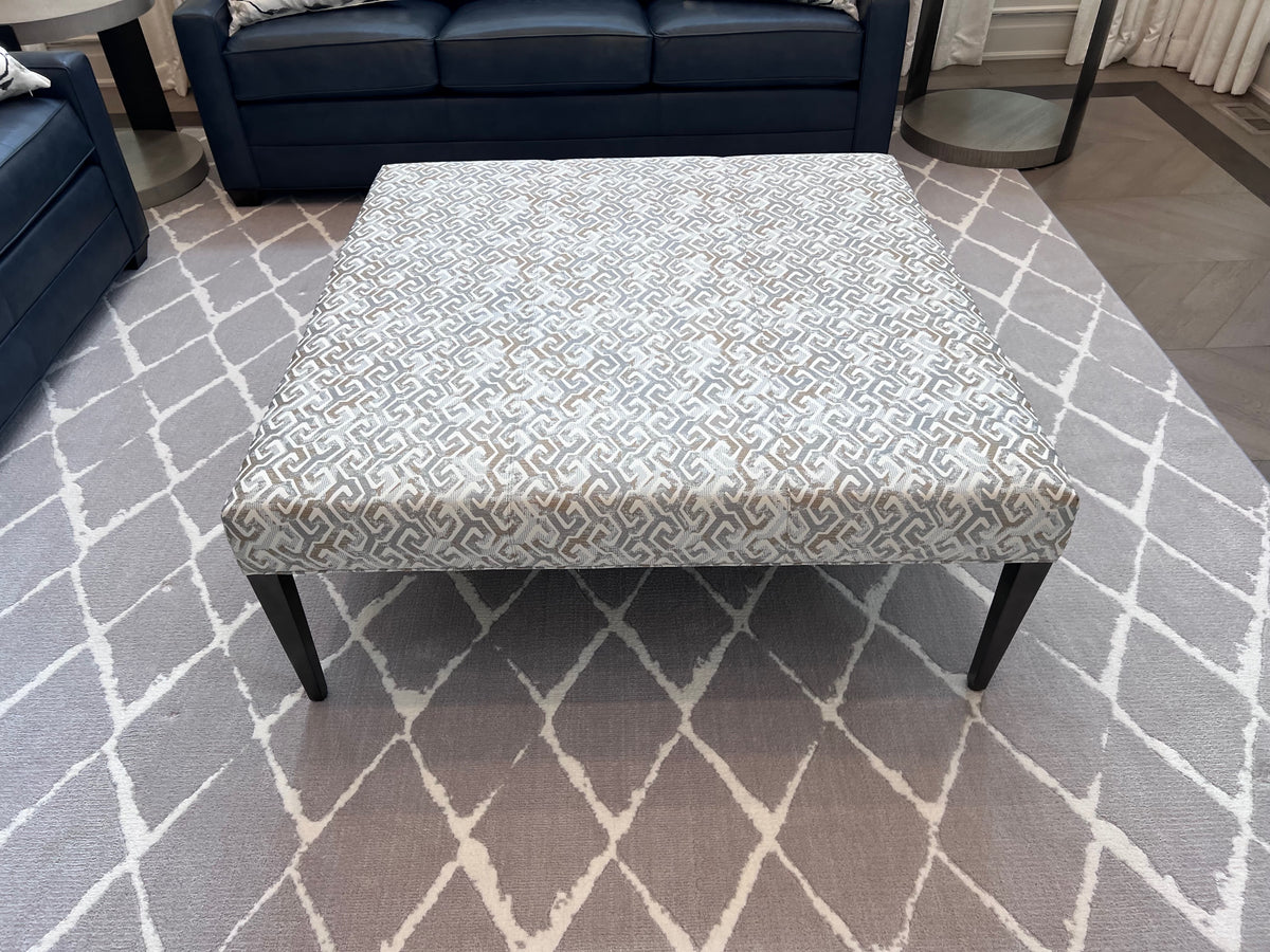 Ethan Allen Harbor Wood-Base Large Cocktail Ottoman (*retail $1,996)