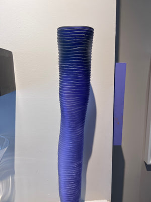 Brad Copping Purple Art Glass Incised Vessel- 21.5"