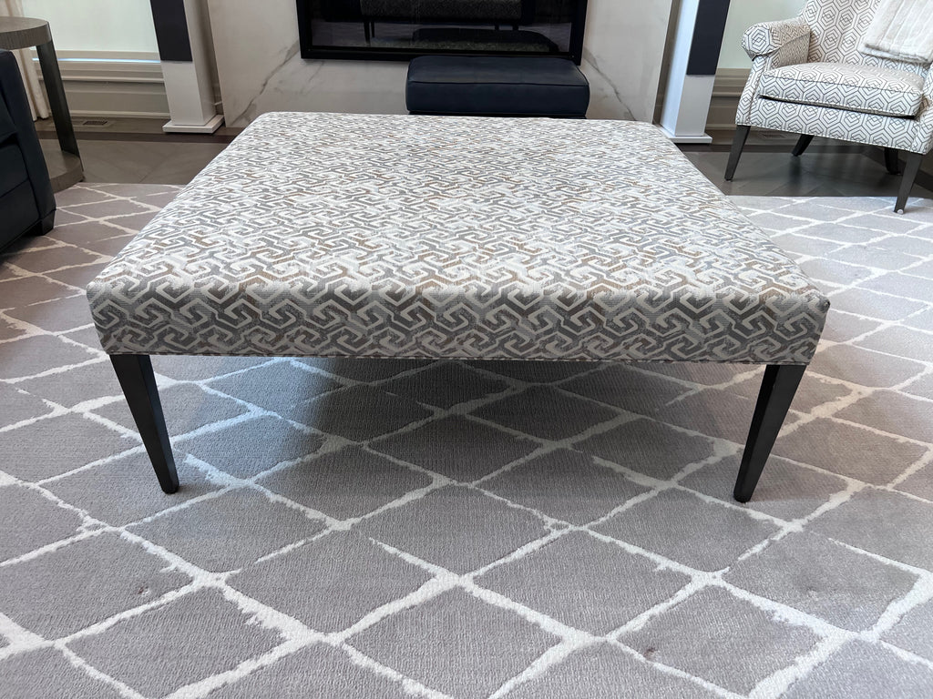 Ethan Allen Harbor Wood-Base Large Cocktail Ottoman (*retail $1,996)