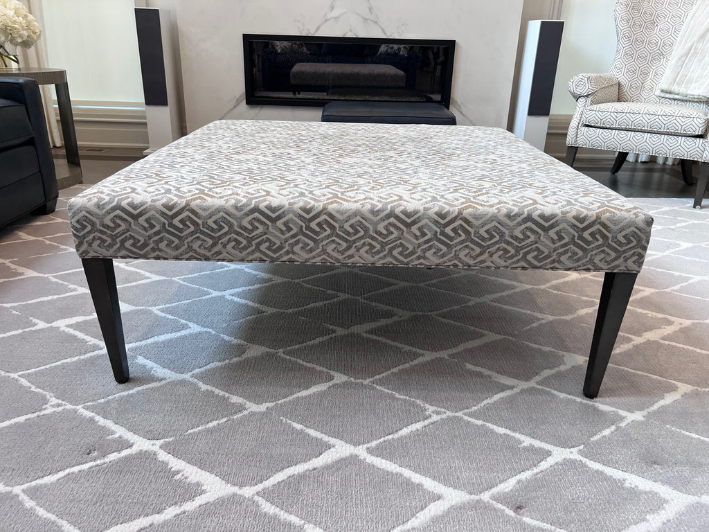 Ethan Allen Harbor Wood-Base Large Cocktail Ottoman (*retail $1,996)