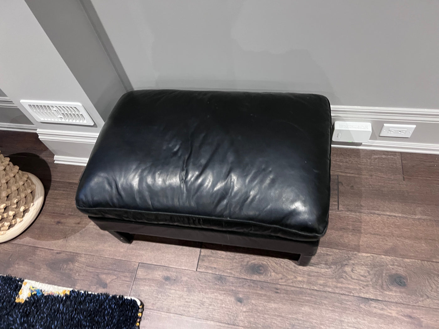 Restoration hardware discount leather ottoman