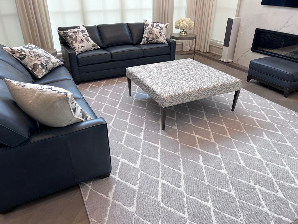 Ethan Allen Harbor Wood-Base Large Cocktail Ottoman (*retail $1,996)