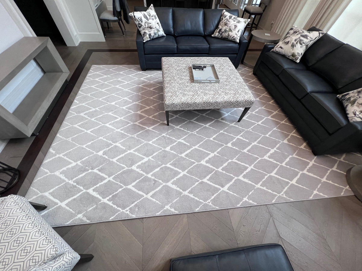 Ethan Allen Tracery Grey Rug 10x14 (*retail $7,536)