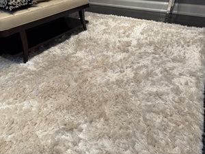 ELTE White Shag Rug - 9x12ft