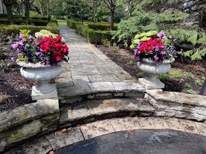 Pair of Cement/Concrete Large Planters