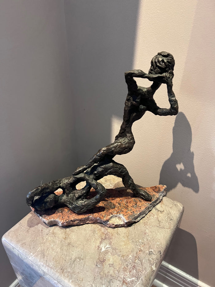 Brutalist Bronze Sculpture