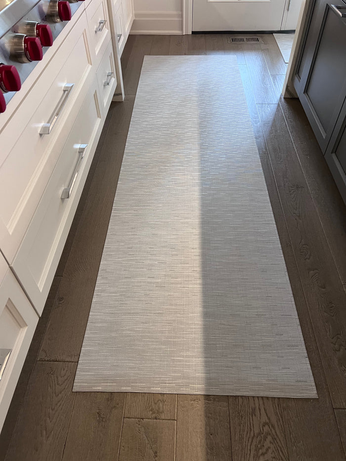 CHILEWICH BAMBOO WOVEN LARGE RUNNER, MOONLIGHT- 33x106" (*retail $485)