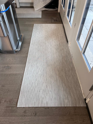 CHILEWICH BAMBOO WOVEN SMALL RUNNER, MOONLIGHT- 26x72" (*retail $399)