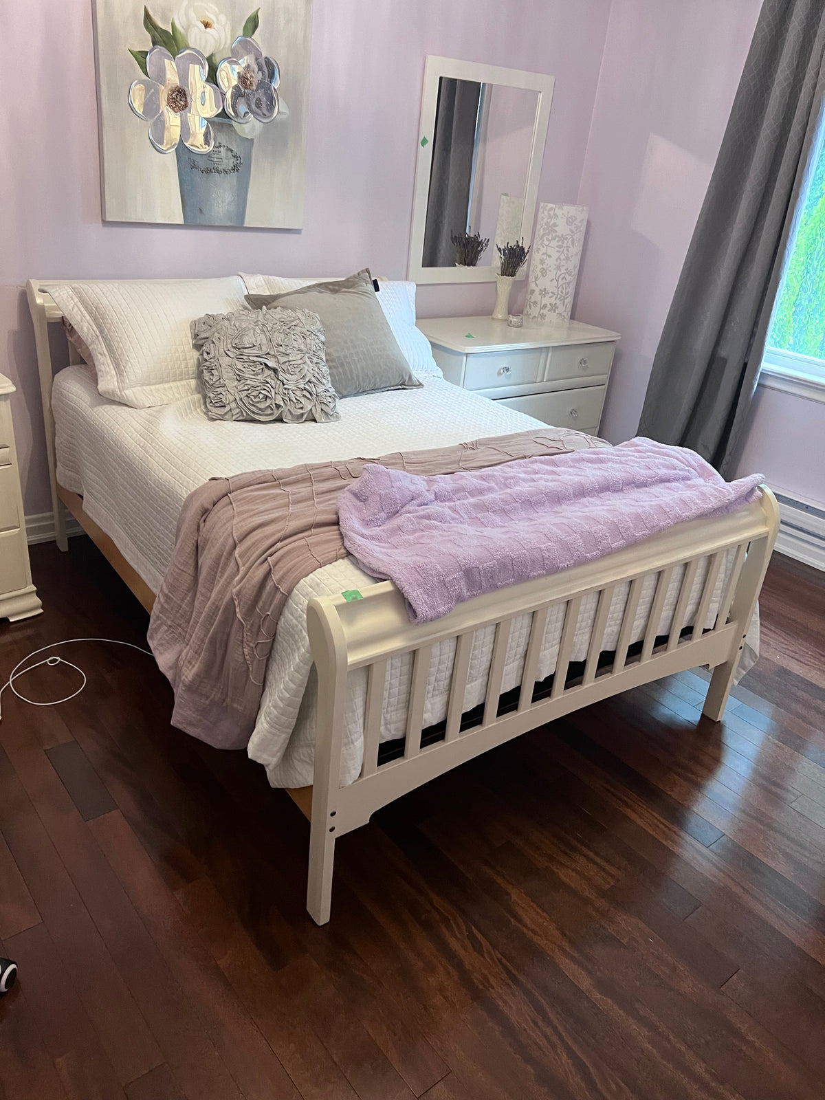 Double White Bed Frame