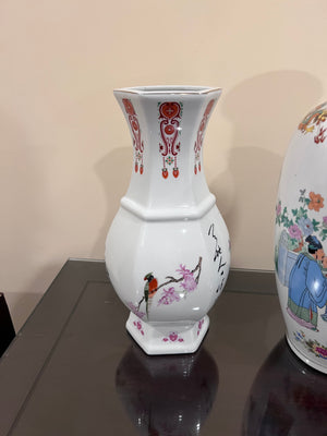 2 Hand Painted Oriental Vases from China