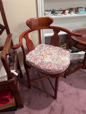 3 Piece Oriental Style Rosewood Conversation Set