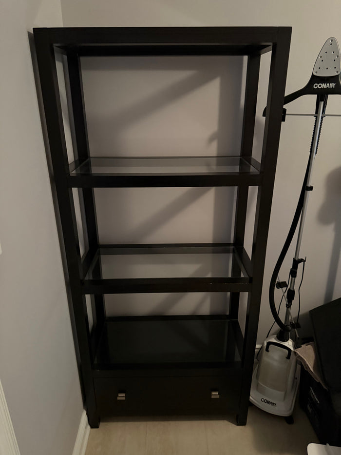 Sunpan Hutton Tall Etagere, Dark Brown Finish # 2