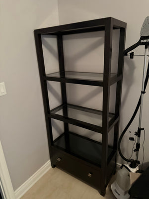 Sunpan Hutton Tall Etagere, Dark Brown Finish # 2