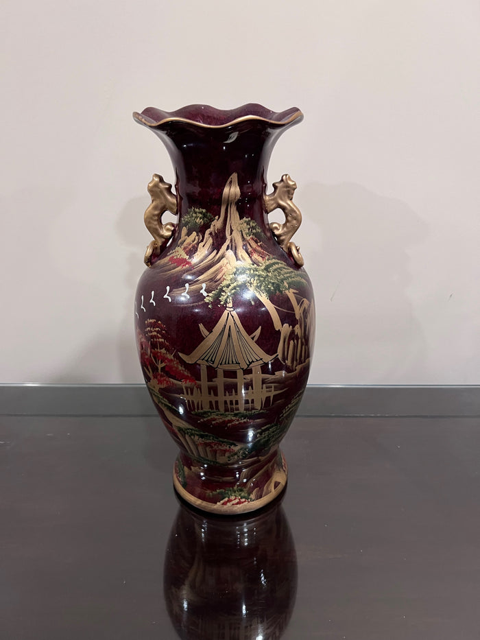 Red Painted Vase Made in China