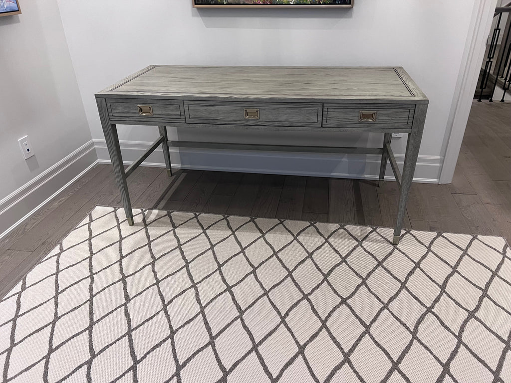 Ethan Allen Callum Campaign Desk in 'Sunwashed Gray Oak' # 2 (*retail $2,235)