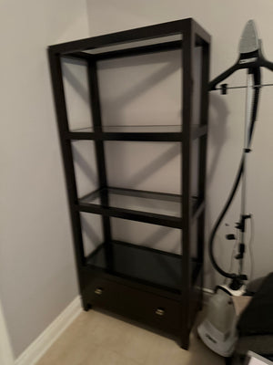 Sunpan Hutton Tall Etagere, Dark Brown Finish # 2
