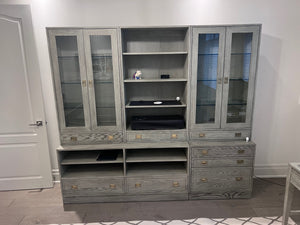 Ethan Allen Callum Office Modular Unit in 'Sunwashed Gray Oak' (*retail $7,736)