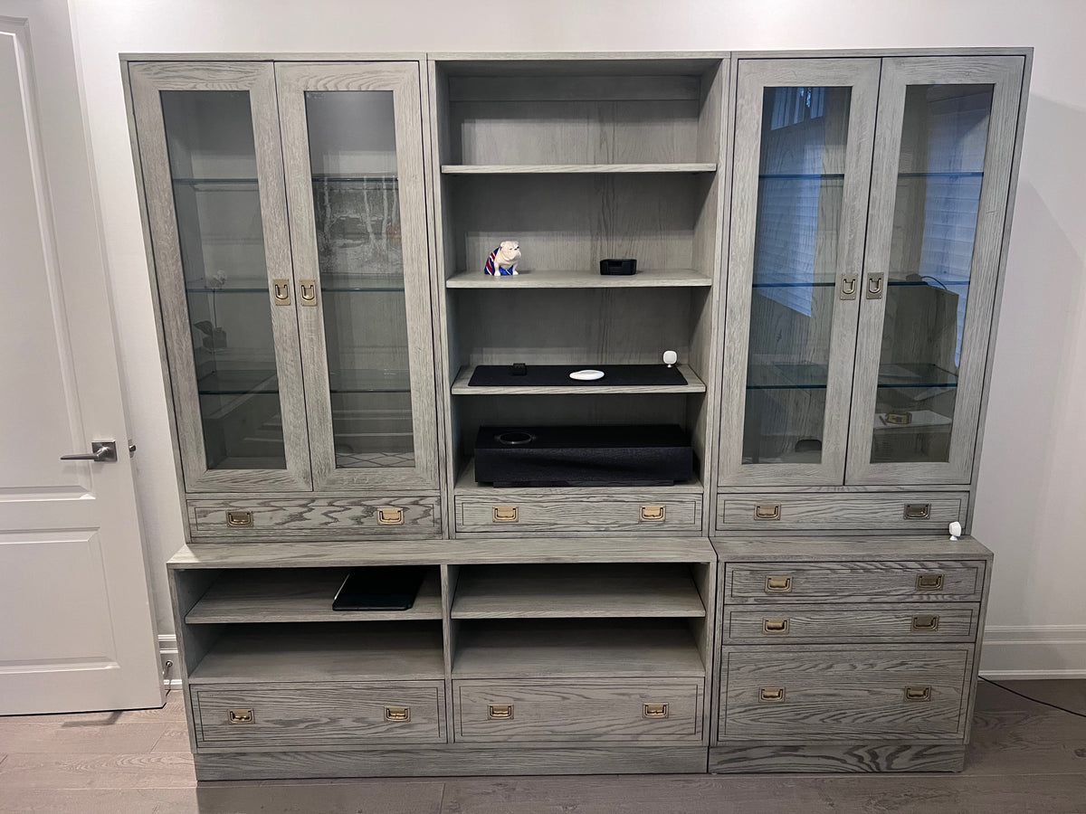 Ethan Allen Callum Office Modular Unit in 'Sunwashed Gray Oak' (*retail $7,736)