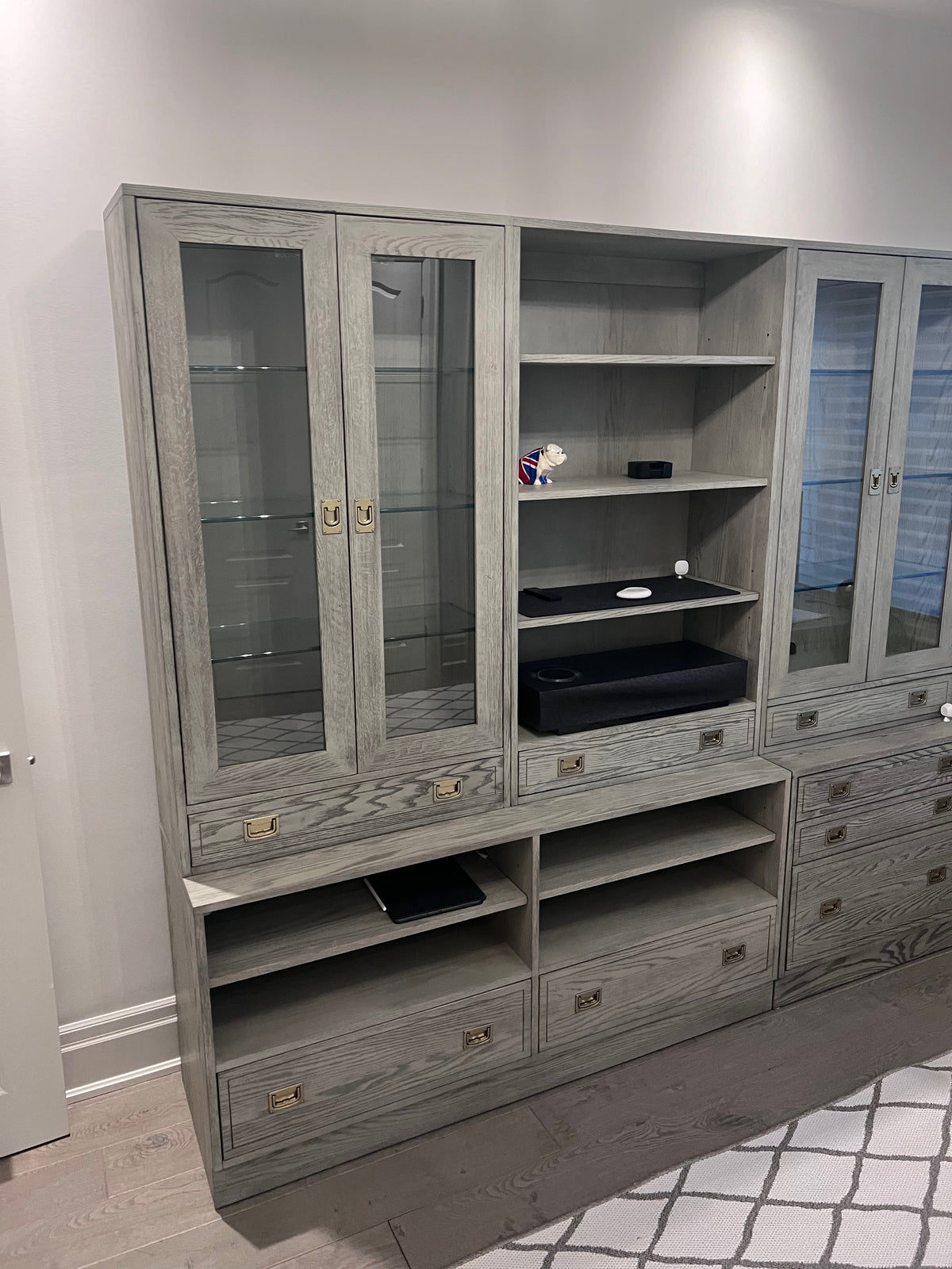 Ethan Allen Callum Office Modular Unit in 'Sunwashed Gray Oak' (*retail $7,736)