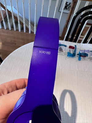 Beats by Dr. Dre Solo HD On-Ear Headphones, with in-line remote and microphone- Purple