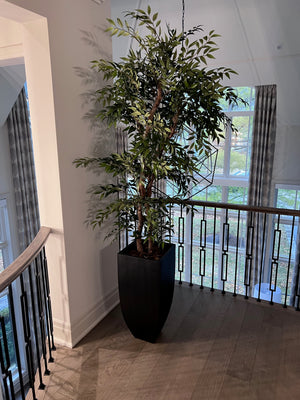 Ethan Allen Faux Smilax Tree in Tall Terrazzo Pot (*retail $1,572)