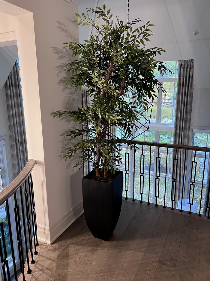 Ethan Allen Faux Smilax Tree in Tall Terrazzo Pot (*retail $1,572)