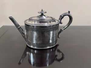 Antique Silver Plated Victorian Teapot circa 1870