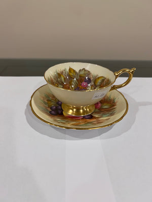 Aynsley Orchard Cup & Saucer (*repaired)