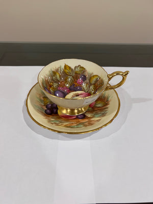 Aynsley Orchard Cup & Saucer (*repaired)