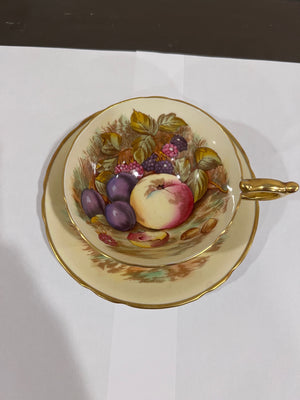 Aynsley Orchard Cup & Saucer (*repaired)