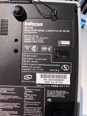 InFocus IN1102 Ultra Mobile Widescreen DLP Projector (Projector Screen Included)