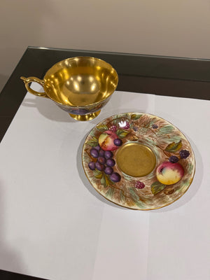 Aynsley Orchard Gold Cup & Saucer