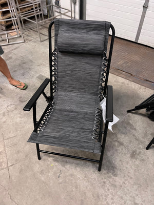 Dark Grey Sling Folding Chair