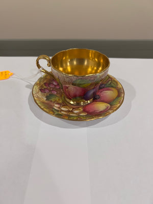 Aynsley Orchard Gold Demitasse Cup & Saucer